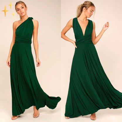 Elegante Maxikleid Multiway per donne con design trasformabile e silhouette fluida