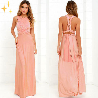 Elegante Maxikleid Multiway per donne con design trasformabile e silhouette fluida