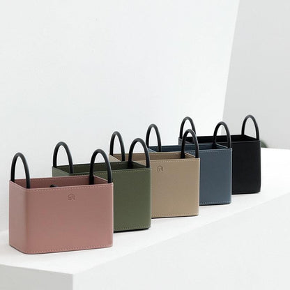 LinéaCuir - Cesto di Stoccaggio in Pelle Elegante