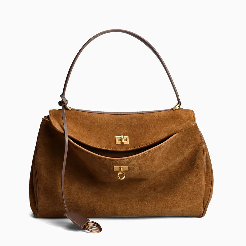 Elegante borsa a spalla in pelle con chiusura magnetica – Borsa Hobo senza tempo per donne