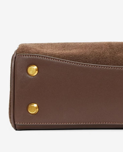 Elegante borsa a spalla in pelle con chiusura magnetica – Borsa Hobo senza tempo per donne