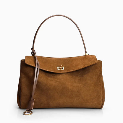 Elegante borsa a spalla in pelle con chiusura magnetica – Borsa Hobo senza tempo per donne