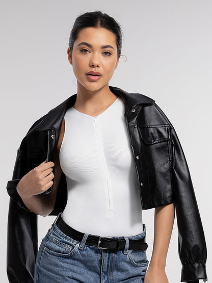 Costume da bagno modellante con zip – Sportivo Elegante & Controllo della pancia per donne