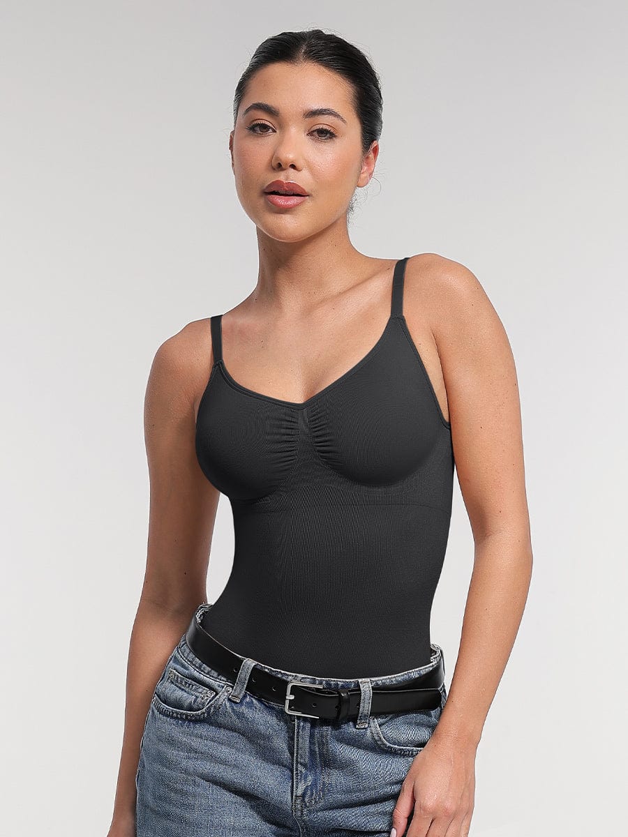 Body modellante Shapewear con spalline sottili – Controllo della pancia e comfort senza cuciture per donne