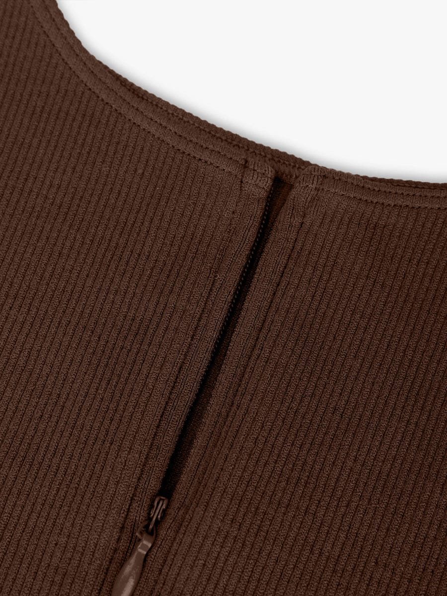 Costume da bagno modellante con zip – Sportivo Elegante & Controllo della pancia per donne