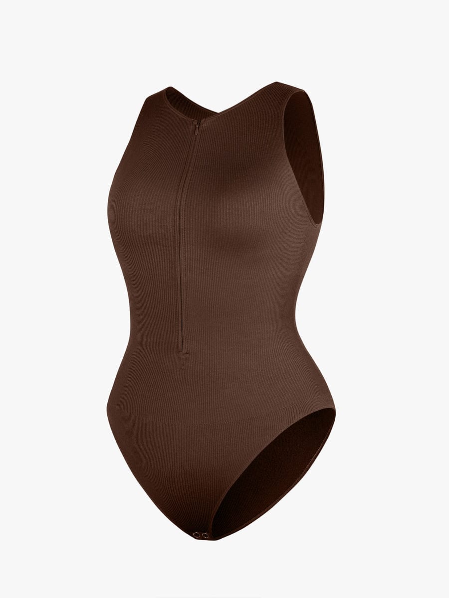 Costume da bagno modellante con zip – Sportivo Elegante & Controllo della pancia per donne