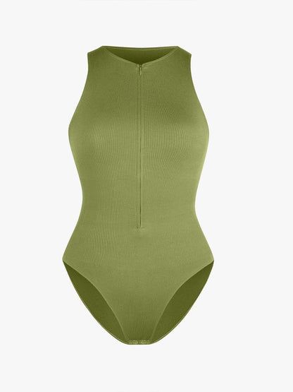 Costume da bagno modellante con zip – Sportivo Elegante & Controllo della pancia per donne
