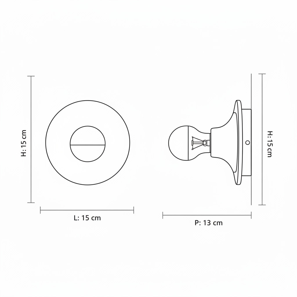 Ferivio - Lampada da parete colorata in ferro dal design moderno e creativo