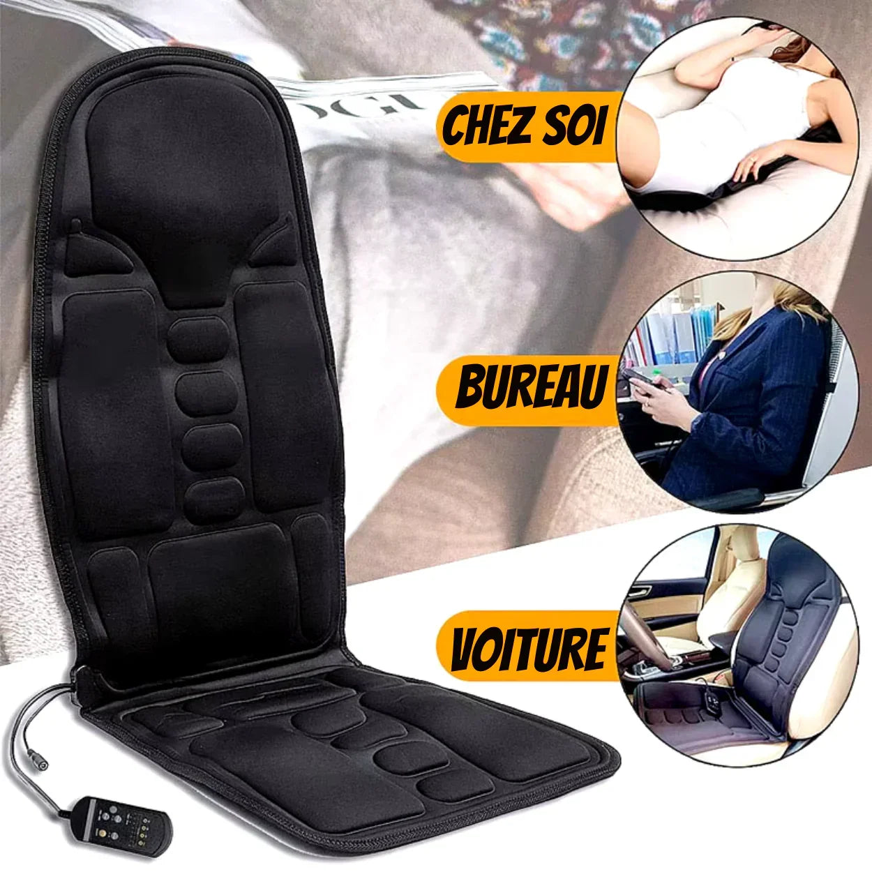 Zenitude - Cuscino Massaggiante Shiatsu Riscaldabile con 8 Modalità