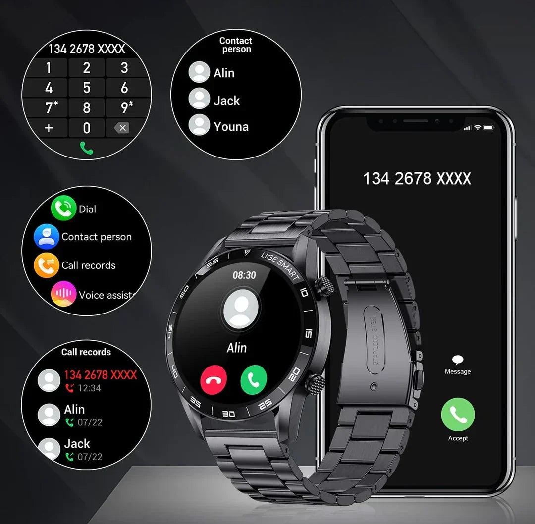 ChronoVivant - Smartwatch di Lusso per Uomini | Modalità Multisport | Monitoraggio della Salute