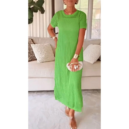 Abito estivo leggero in maglia per donne – Maxi abito arioso con caduta elegante