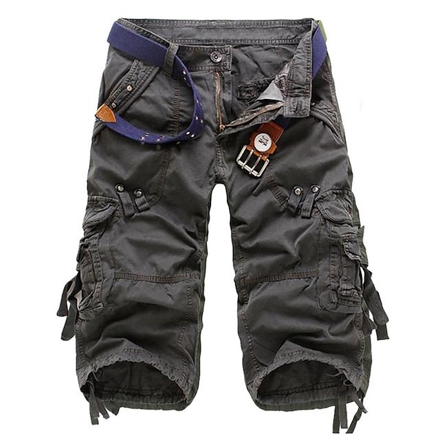 Pantaloni Cargo con Cintura per Uomo – Pantaloni Casual Resistenti con Molte Tasche