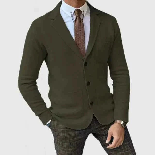 Blazer in maglia elegante per uomo – Cardigan business in stile smart-casual moderno
