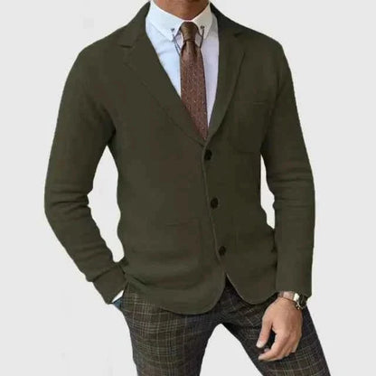 Blazer in maglia elegante per uomo – Cardigan business in stile smart-casual moderno