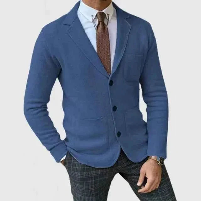 Blazer in maglia elegante per uomo – Cardigan business in stile smart-casual moderno