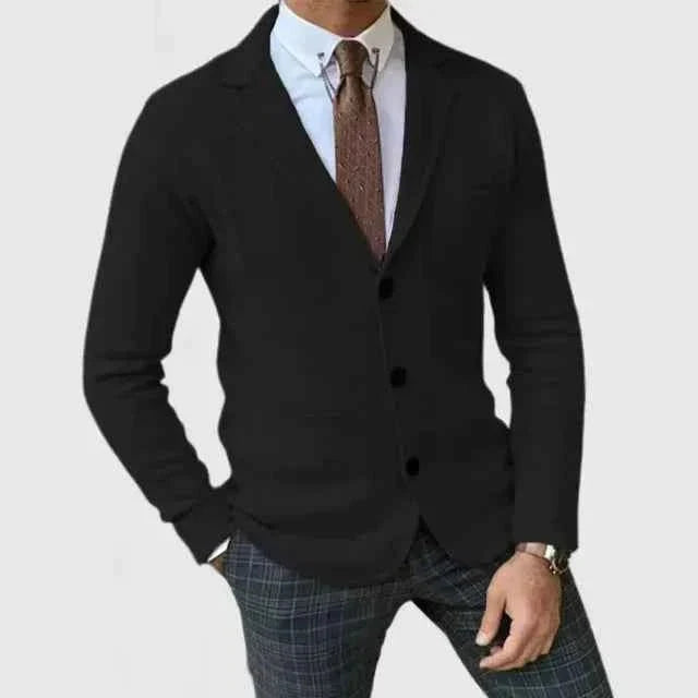 Blazer in maglia elegante per uomo – Cardigan business in stile smart-casual moderno
