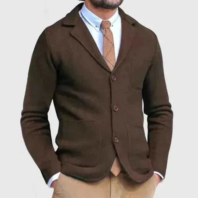 Blazer in maglia elegante per uomo – Cardigan business in stile smart-casual moderno