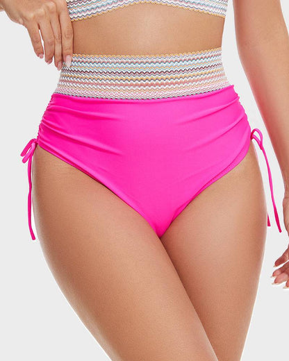 Costume da bagno elegante per donne con pantaloni a vita alta – Scollatura a V e modellante