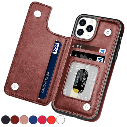 Magnoria - Borsa in pelle di lusso per smartphone con scomparti per carte, area foto e chiusura magnetica