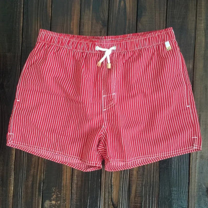 Costume da bagno a righe per uomo – Pantaloni da nuoto a asciugatura rapida in stile estivo moderno