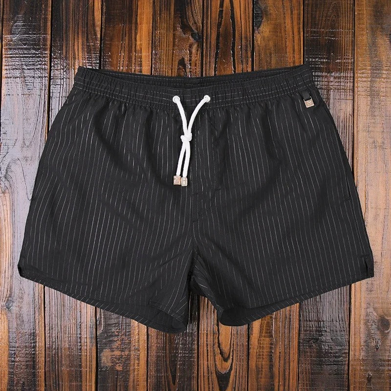 Costume da bagno a righe per uomo – Pantaloni da nuoto a asciugatura rapida in stile estivo moderno