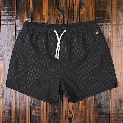Costume da bagno a righe per uomo – Pantaloni da nuoto a asciugatura rapida in stile estivo moderno