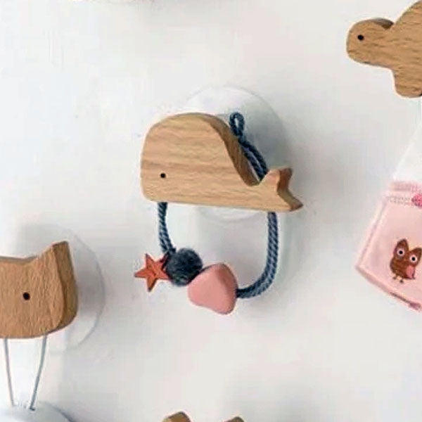 BoisMalin - Ganci a muro giocosi in legno con motivi animali