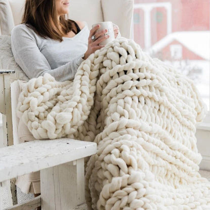 Chunky XL Filato in Lana 1000 Gramm DIY per Lavorare a Maglia una Meravigliosa Coperta Morbida