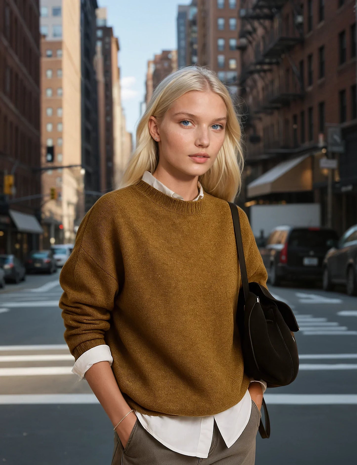 Velorisse - Pullover in morbida miscela di lana, elegante e senza tempo, per donne