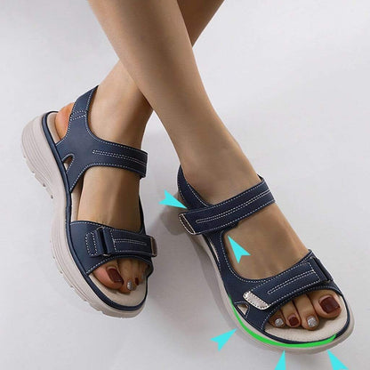 Lison - Sandali da trekking ortopedici | Supporto dell'arco plantare | Chiusure in velcro regolabili