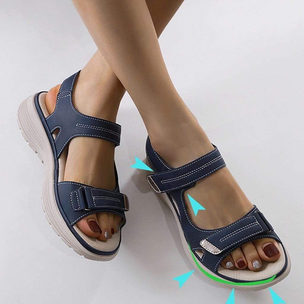 Lison - Sandali da trekking ortopedici | Supporto dell'arco plantare | Chiusure in velcro regolabili