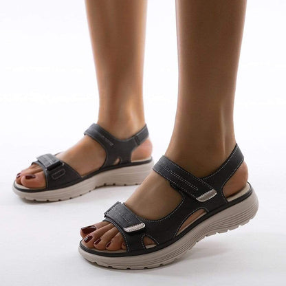 Lison - Sandali da trekking ortopedici | Supporto dell'arco plantare | Chiusure in velcro regolabili