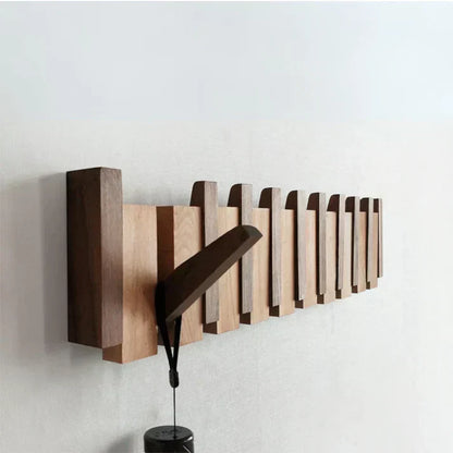 Gaspard - Stendino per Abiti in Legno a Pianoforte | Elegante Organizzatore da Parete per l'Ingresso, Cappotti, Cappelli e Chiavi