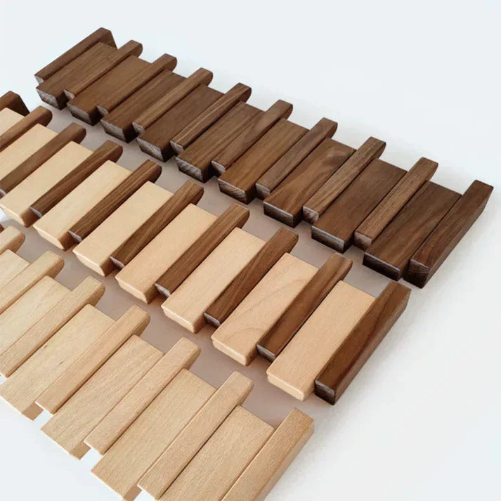 Gaspard - Stendino per Abiti in Legno a Pianoforte | Elegante Organizzatore da Parete per l'Ingresso, Cappotti, Cappelli e Chiavi