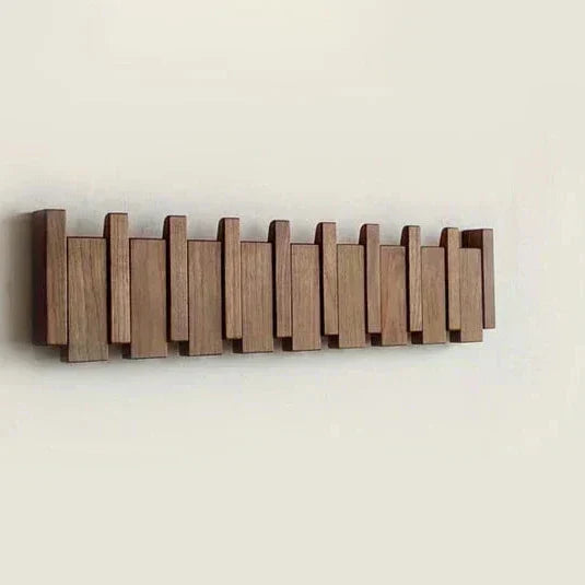 Gaspard - Stendino per Abiti in Legno a Pianoforte | Elegante Organizzatore da Parete per l'Ingresso, Cappotti, Cappelli e Chiavi